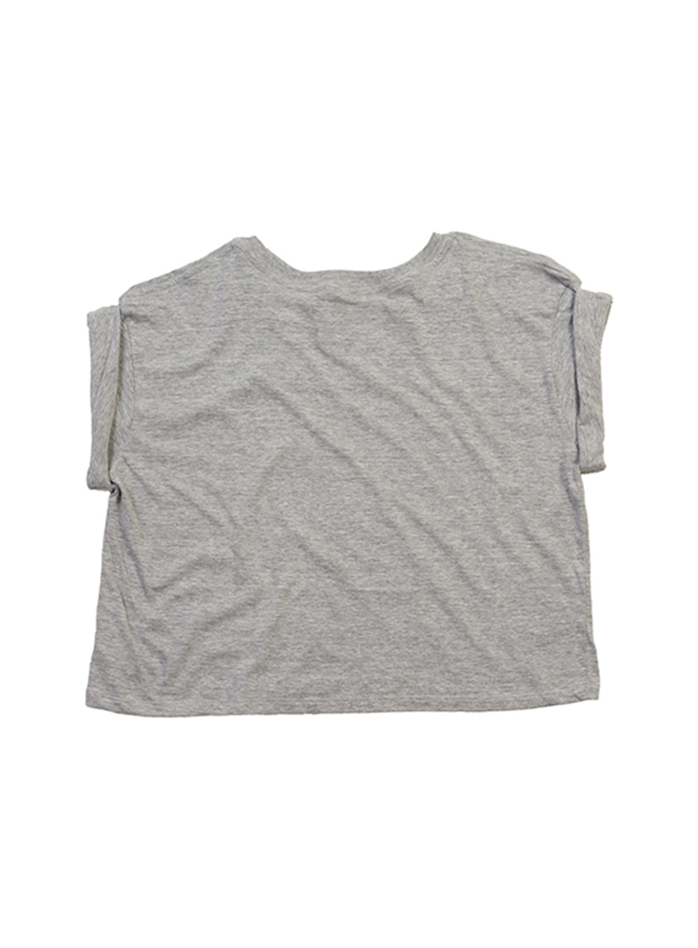 Crop tričko - Šedý melír M