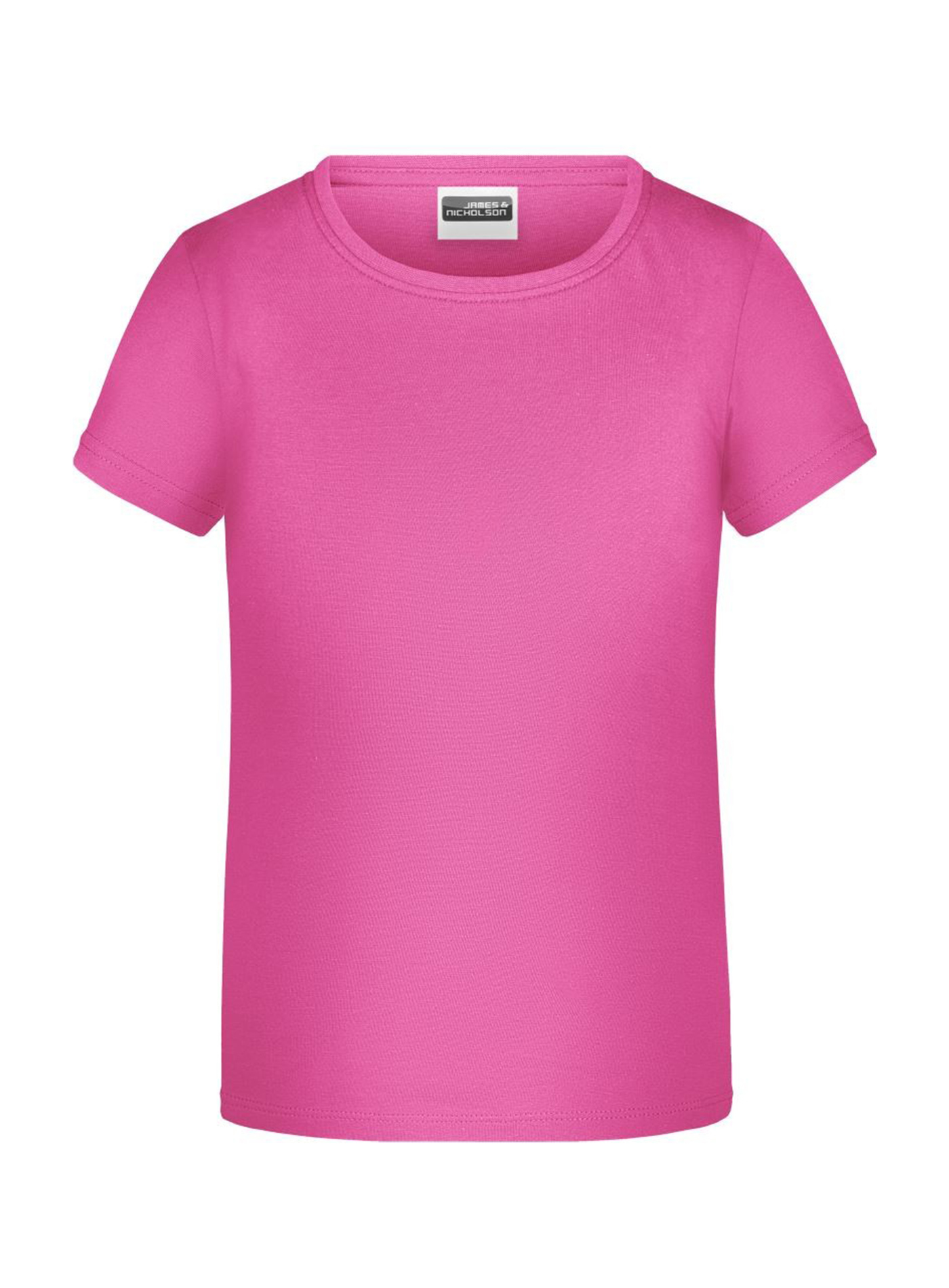 Dívčí tričko James & Nicholson - Zářivě růžová XXL