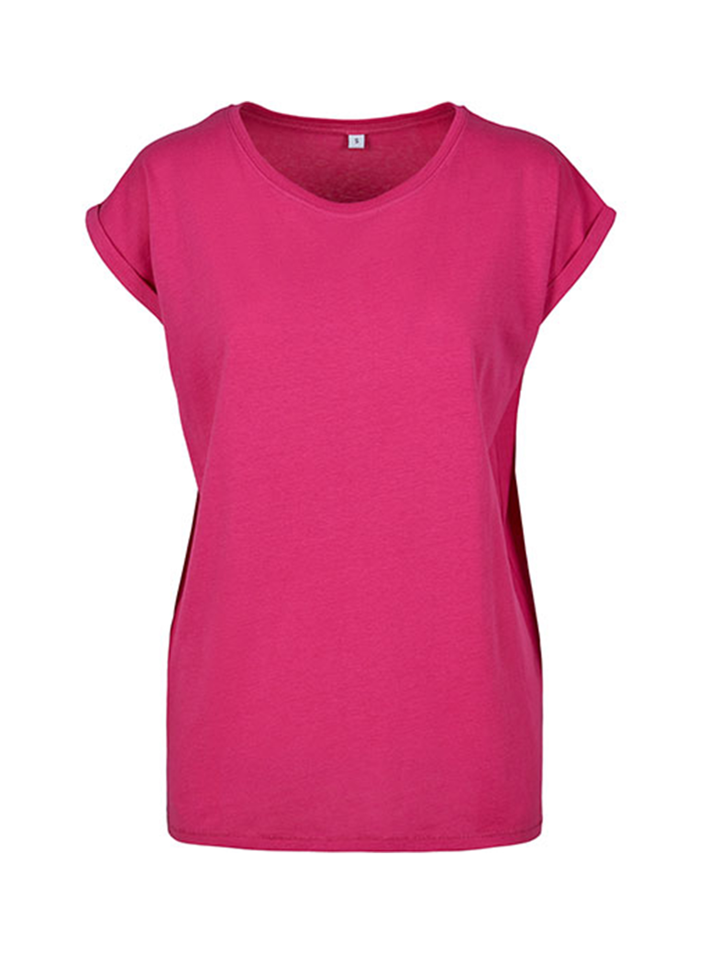 Dámské tričko Built your Brand Extended Shoulder - Ibišek růžový XL