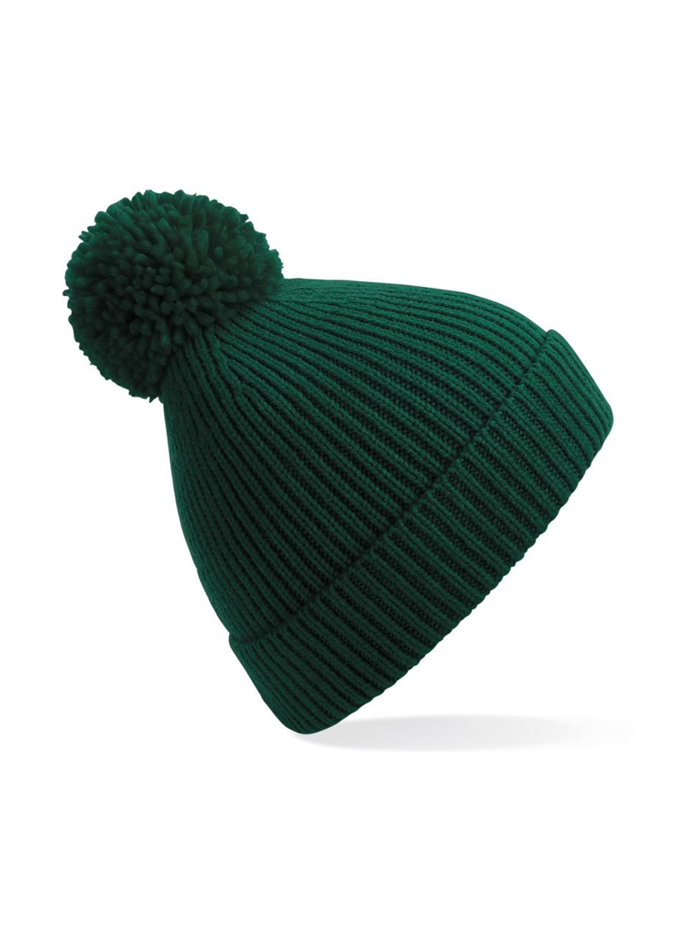Čepice Beechfield knit pompon - Lahvově zelená univerzal