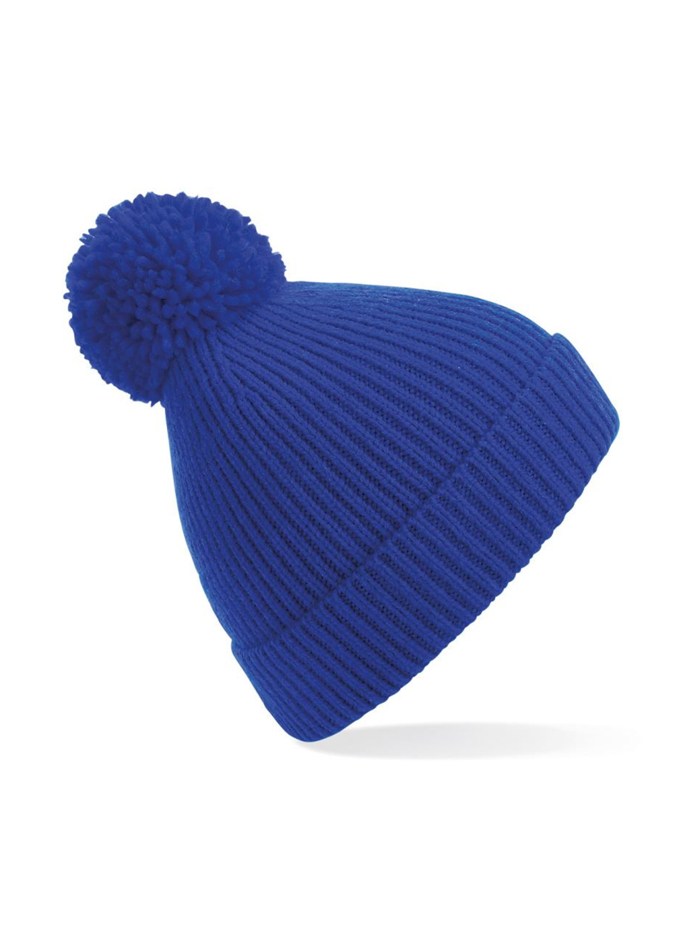 Čepice Beechfield knit pompon - Královská modrá univerzal