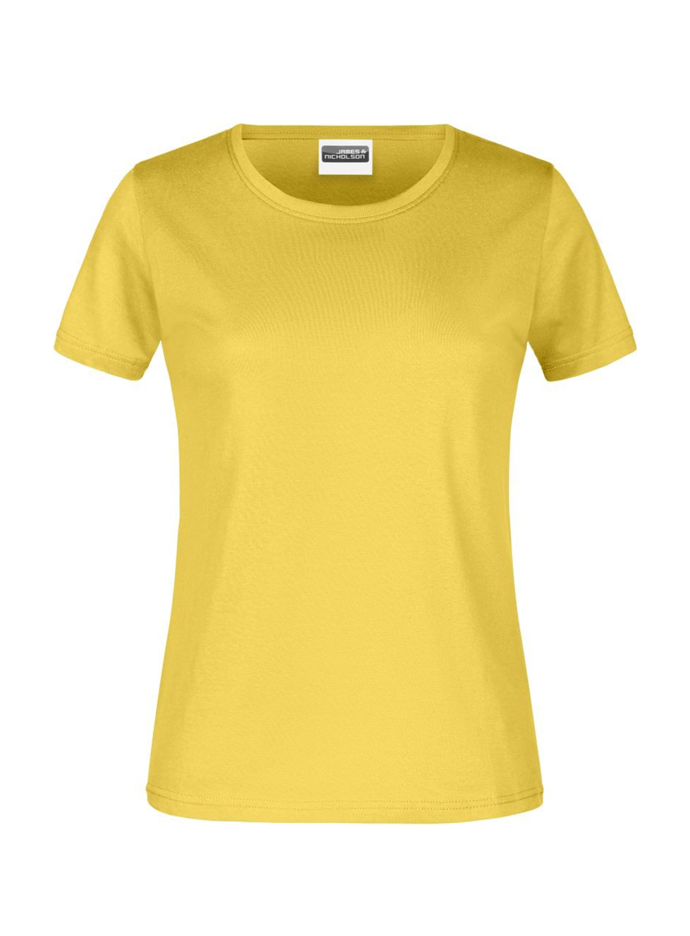 Dámské tričko James & Nicholson Heavy - Žlutá L