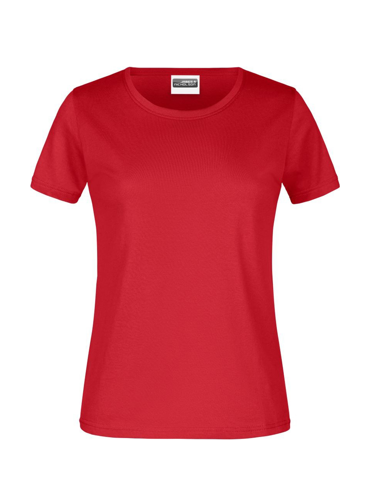 Dámské tričko James & Nicholson basic - Červená L