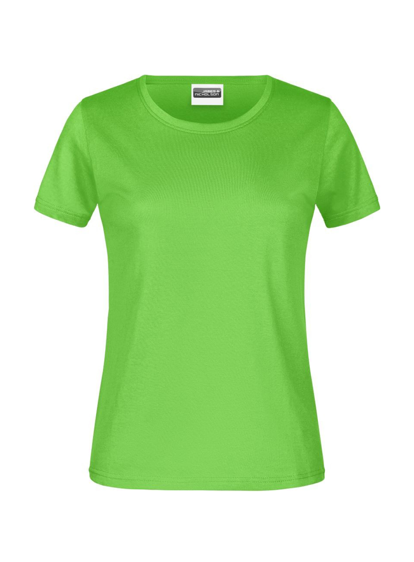 Dámské tričko James & Nicholson basic - Limetkově zelená XXL