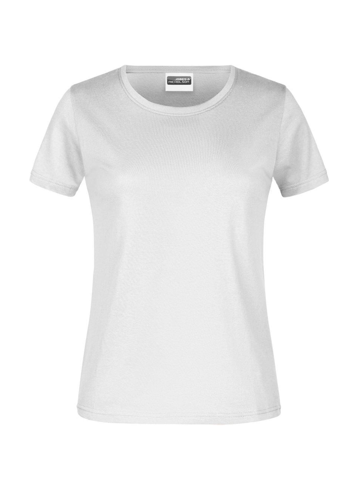 Dámské tričko James & Nicholson basic - Bílá L