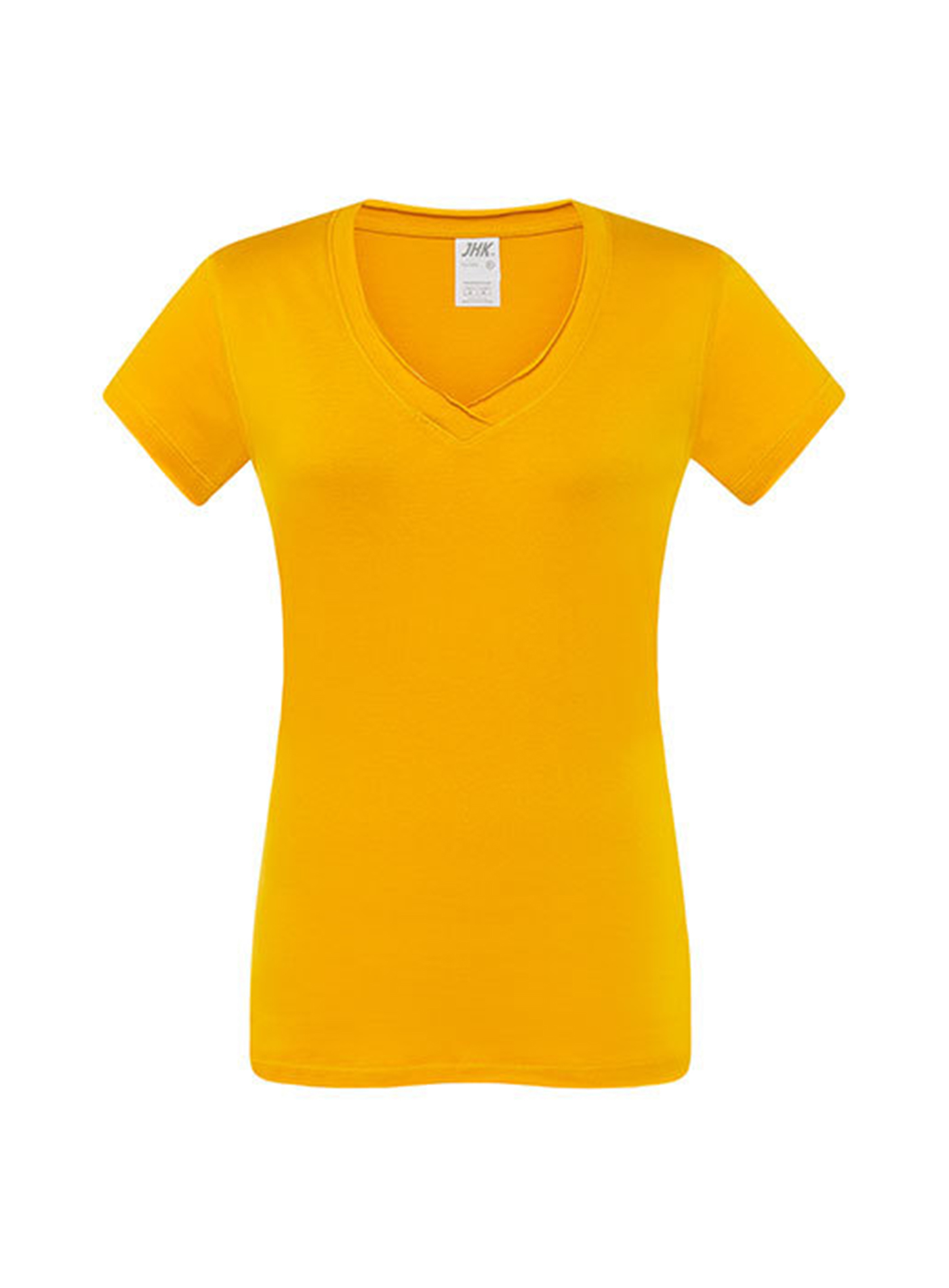 Dámské tričko JHK V-Neck Sicilia - Hořčicově žlutá M
