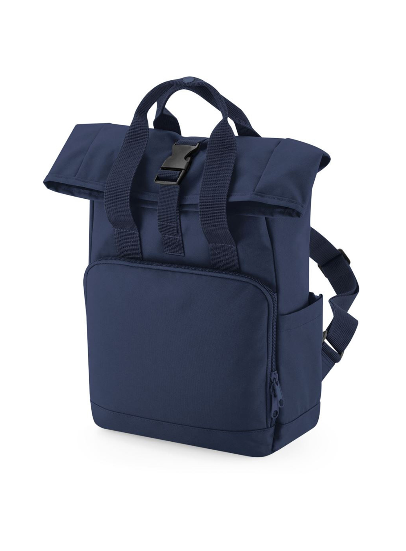 Recyklovaný mini batoh Bag Base Handle Roll-Top - Námořnická modrá univerzal
