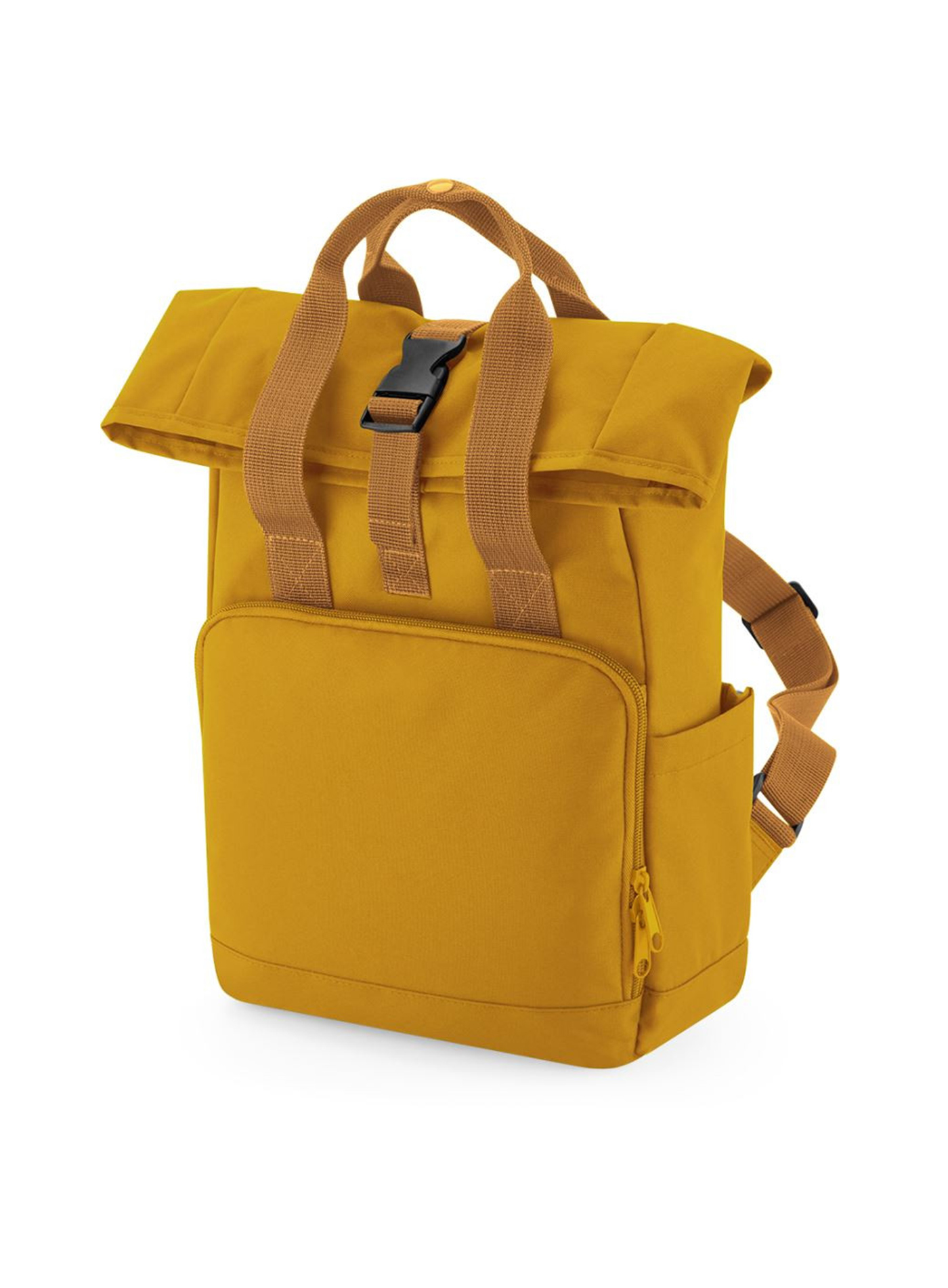 Recyklovaný mini batoh Bag Base Handle Roll-Top - Hořčicově žlutá univerzal