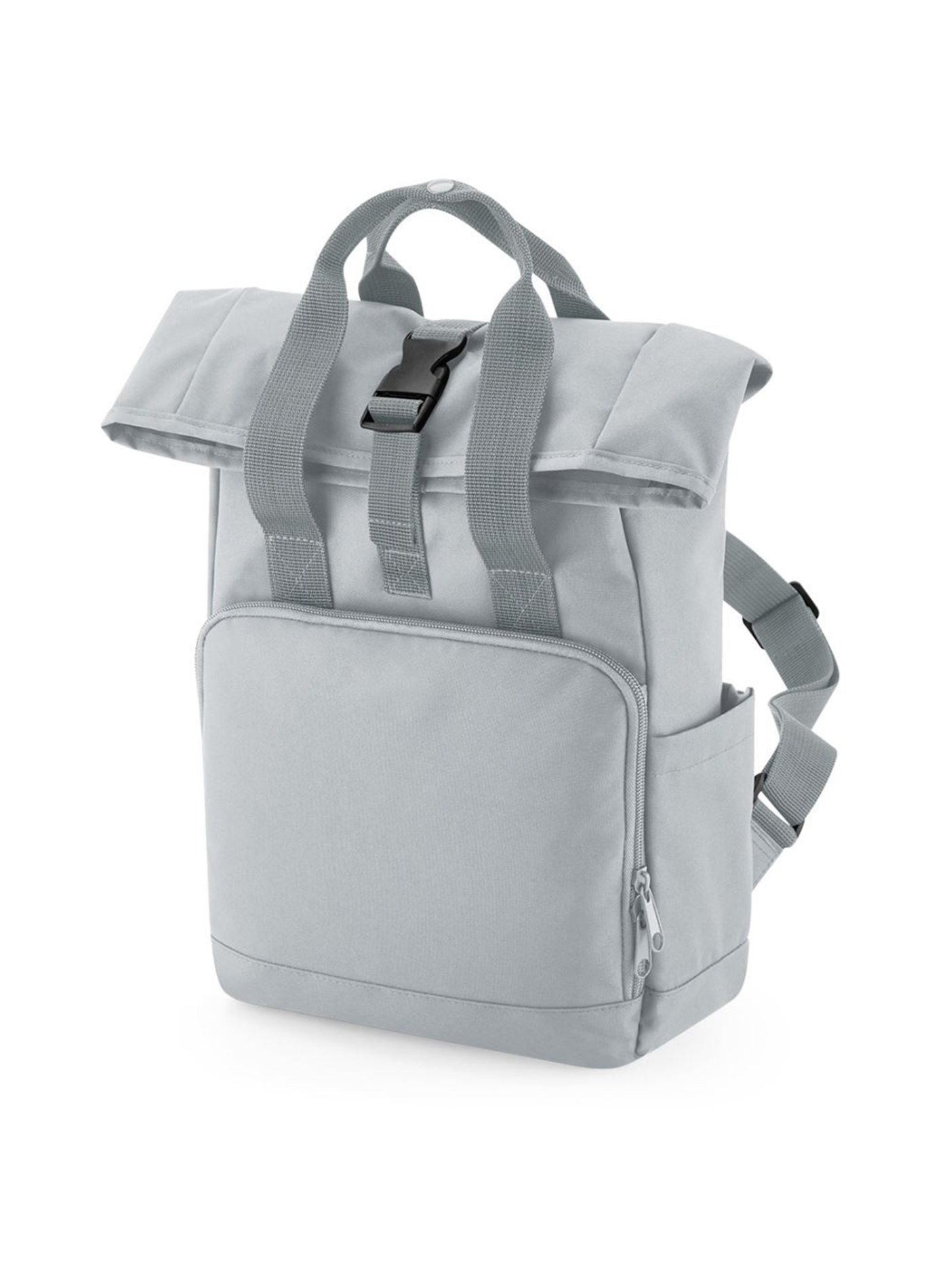 Recyklovaný mini batoh Bag Base Handle Roll-Top - Světle šedá univerzal