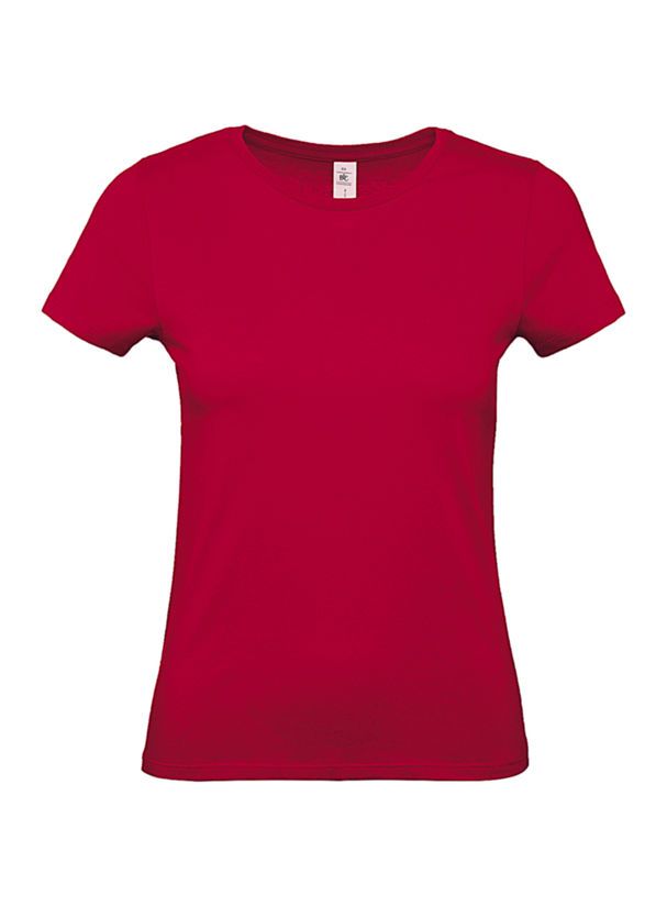 Dámské tričko B&C - Tmavě červená L