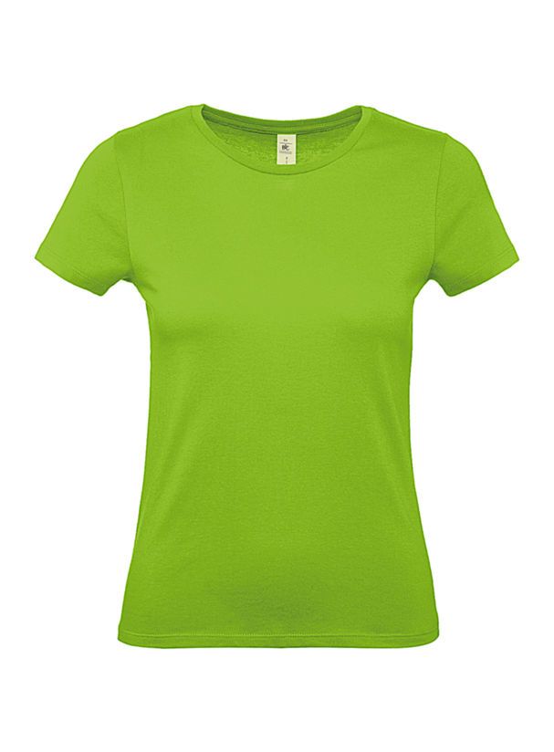 Dámské tričko B&C - Neonová zelená XXL