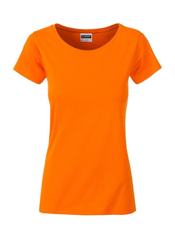 Dámské tričko Basic Organic - Neonová oranžová L