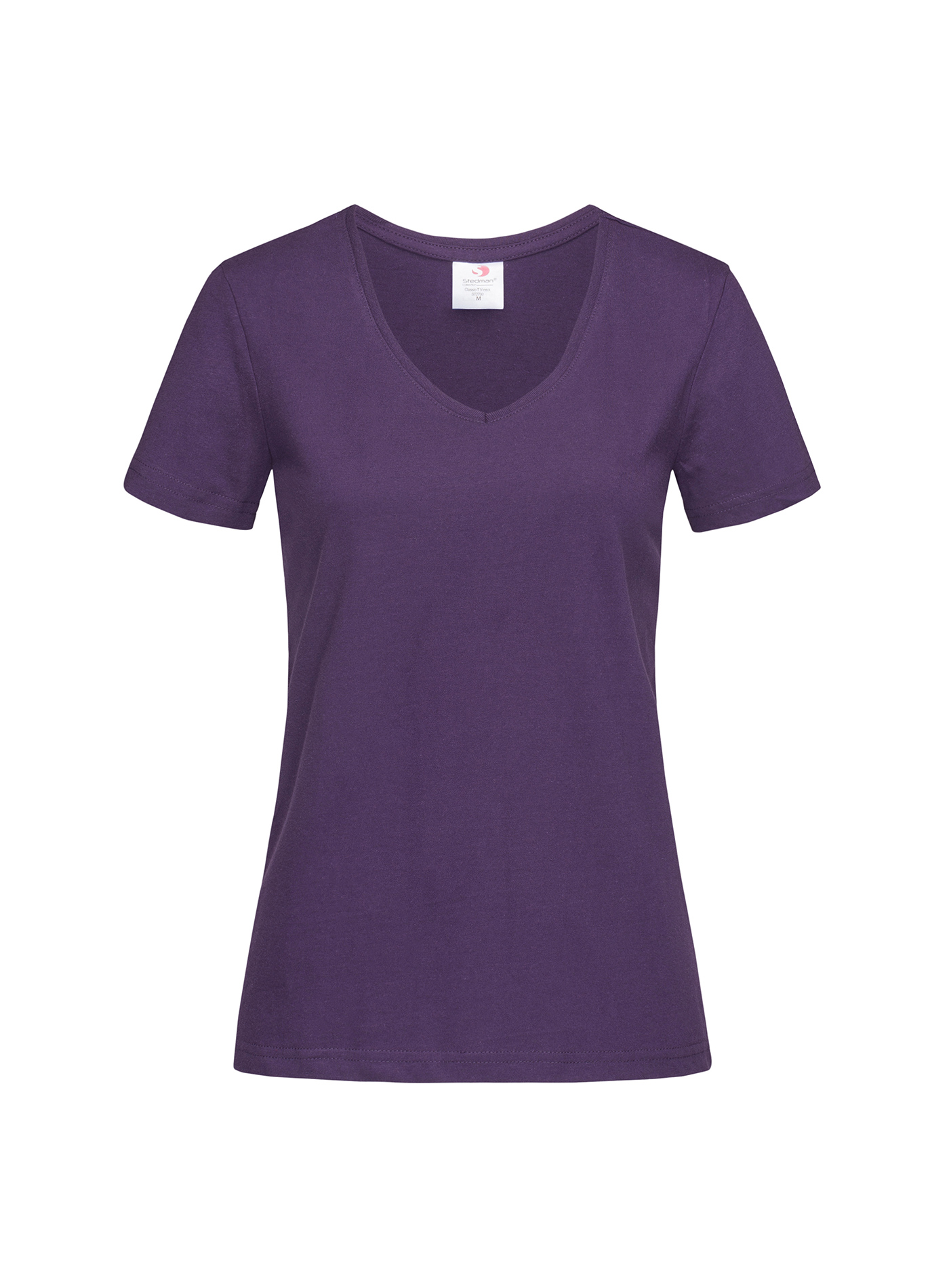 Dámské tričko s V-výstřihem Stedman - Tmavě fialová XL