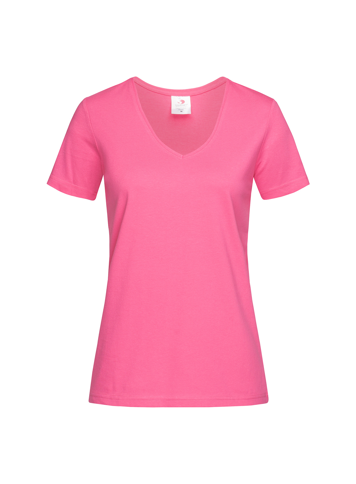 Dámské tričko s V-výstřihem Stedman - Růžová S
