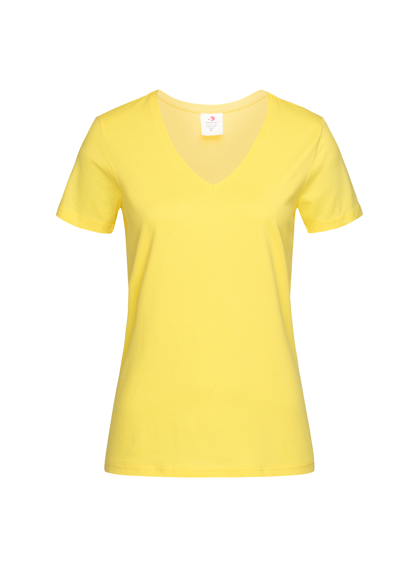 Dámské tričko s V-výstřihem Stedman - Žlutá L