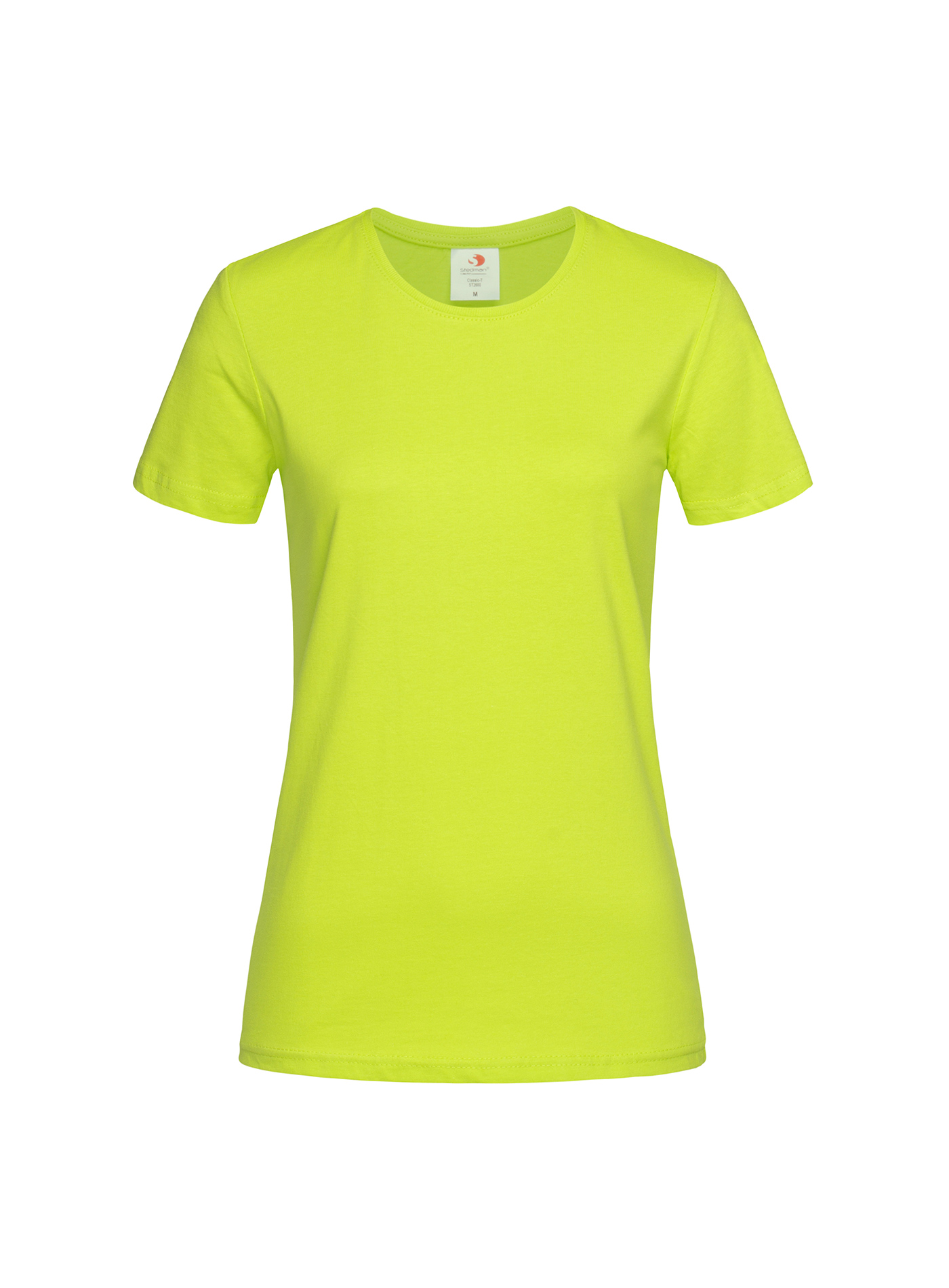 Dámské tričko Stedman Fitted - Neonová žlutá XL