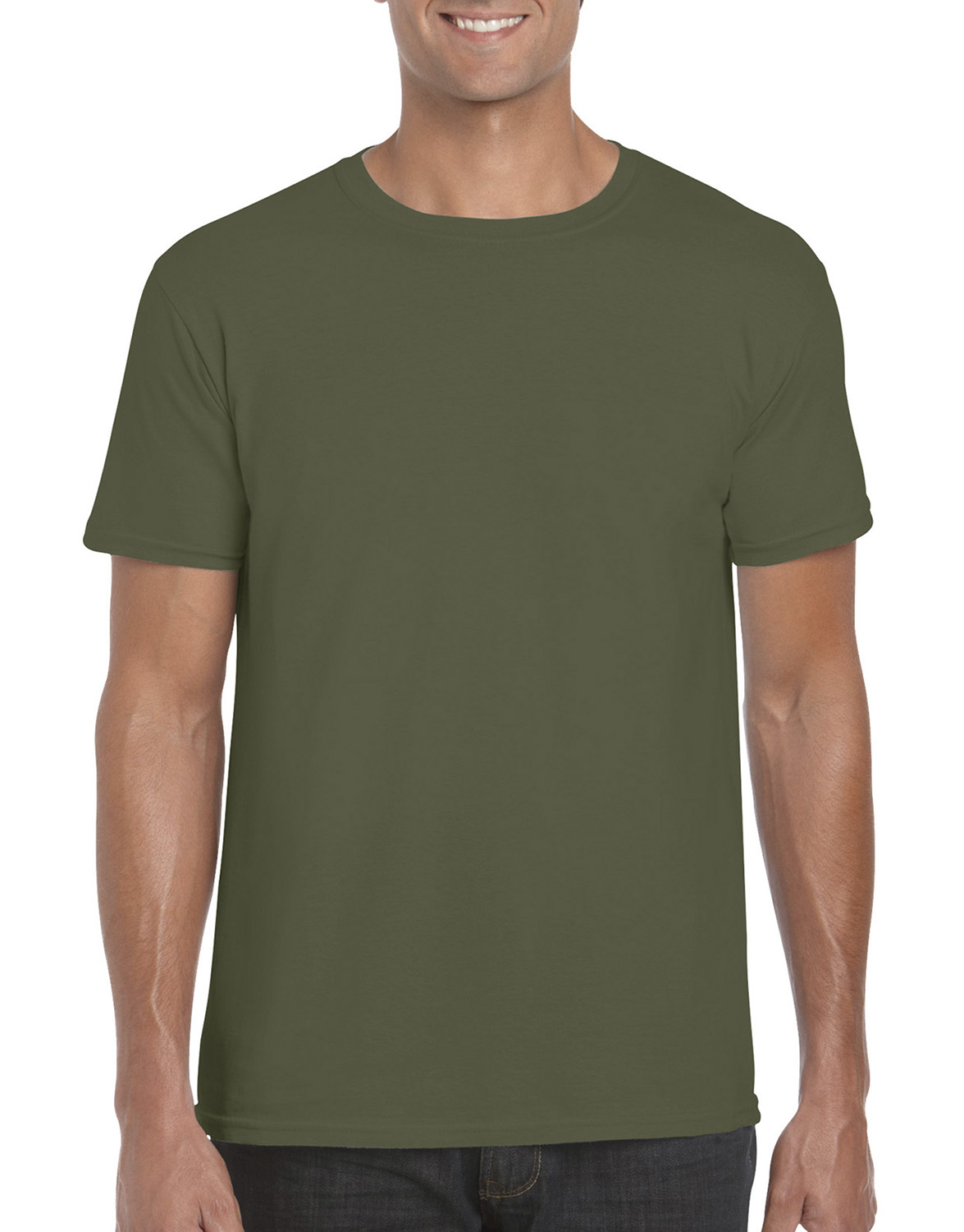 Pánské tričko Gildan Softstyle - Vojenská zelená L