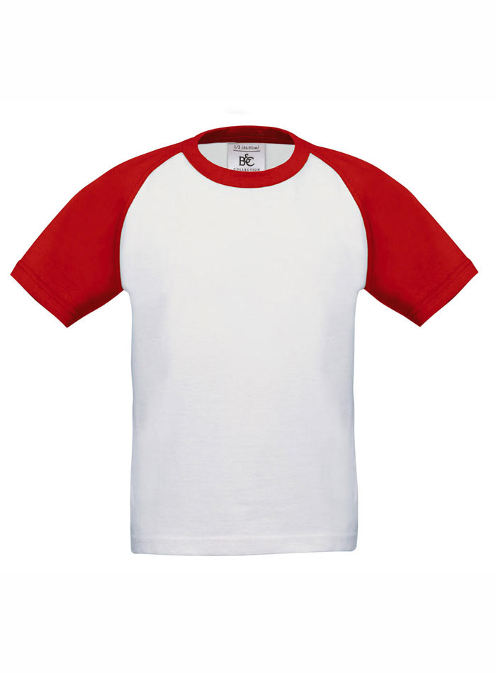 Chlapecké tričko Baseball - Bílá/červená 12/14 (152/164)