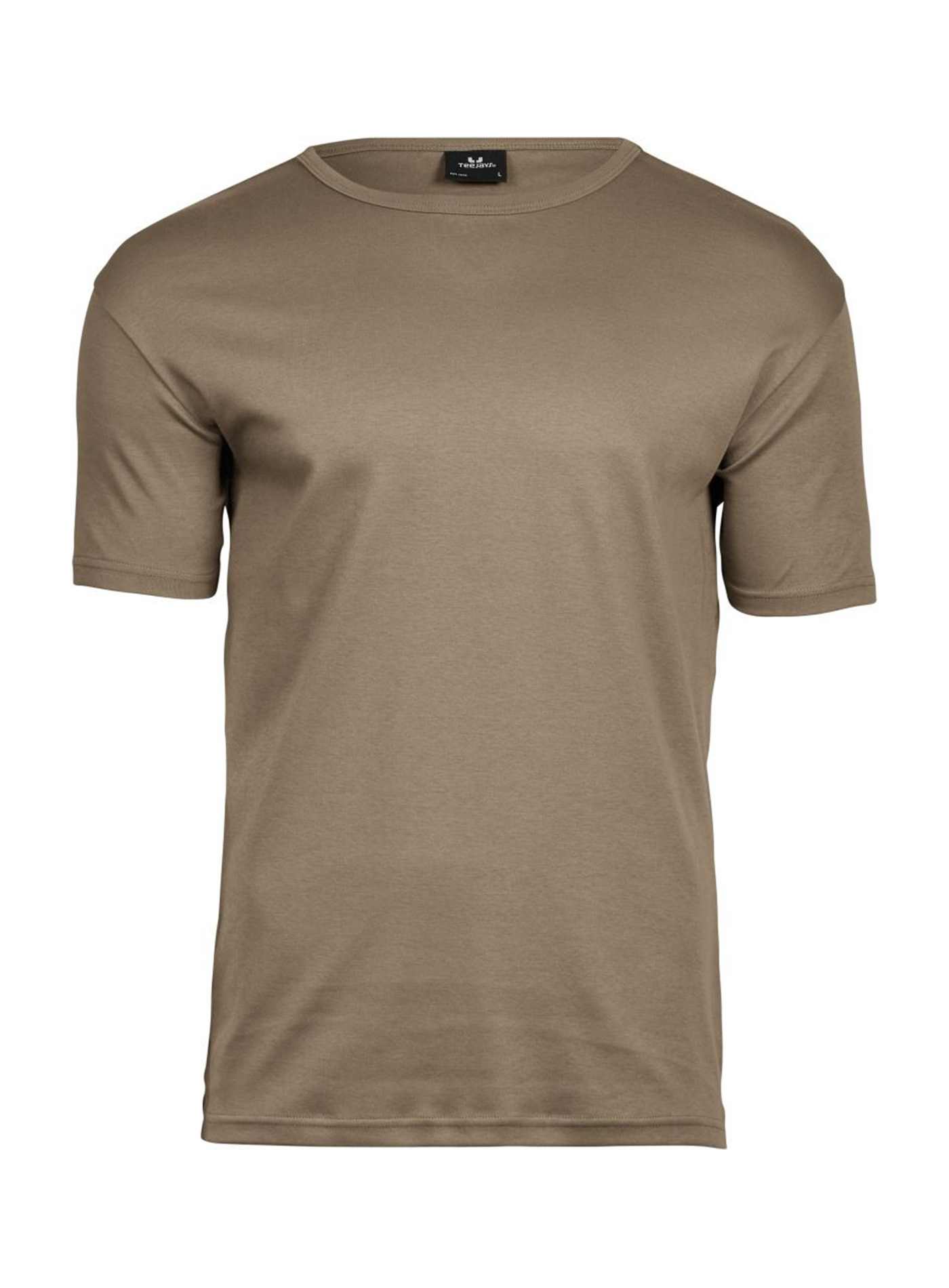 Silné bavlněné tričko Tee Jays Interlock - Béžově hnědá S
