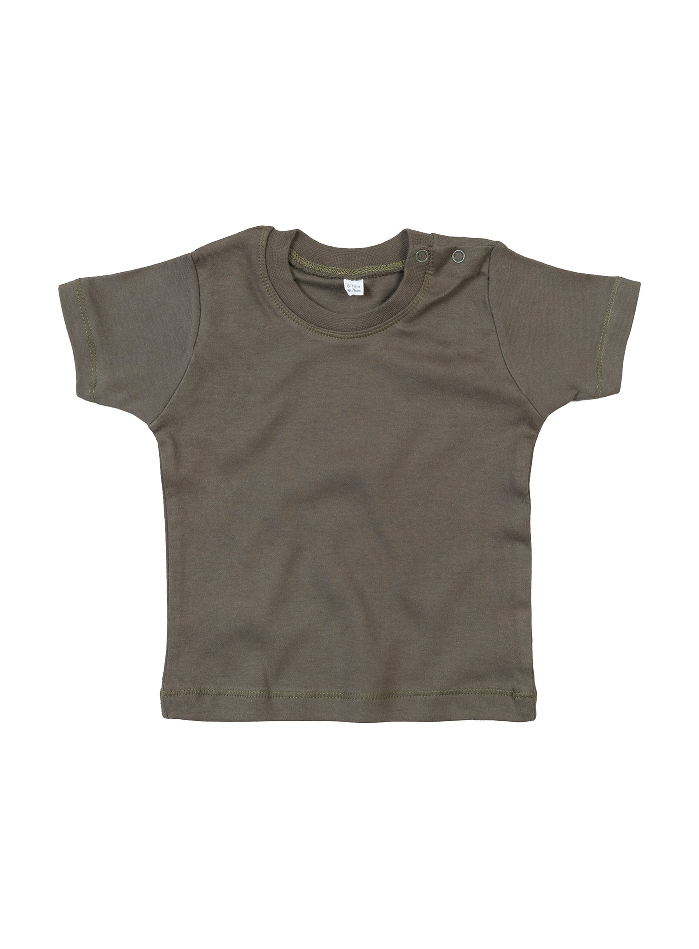 Dětské bavlněné tričko Babybugz - Olivově zelená 12-18m