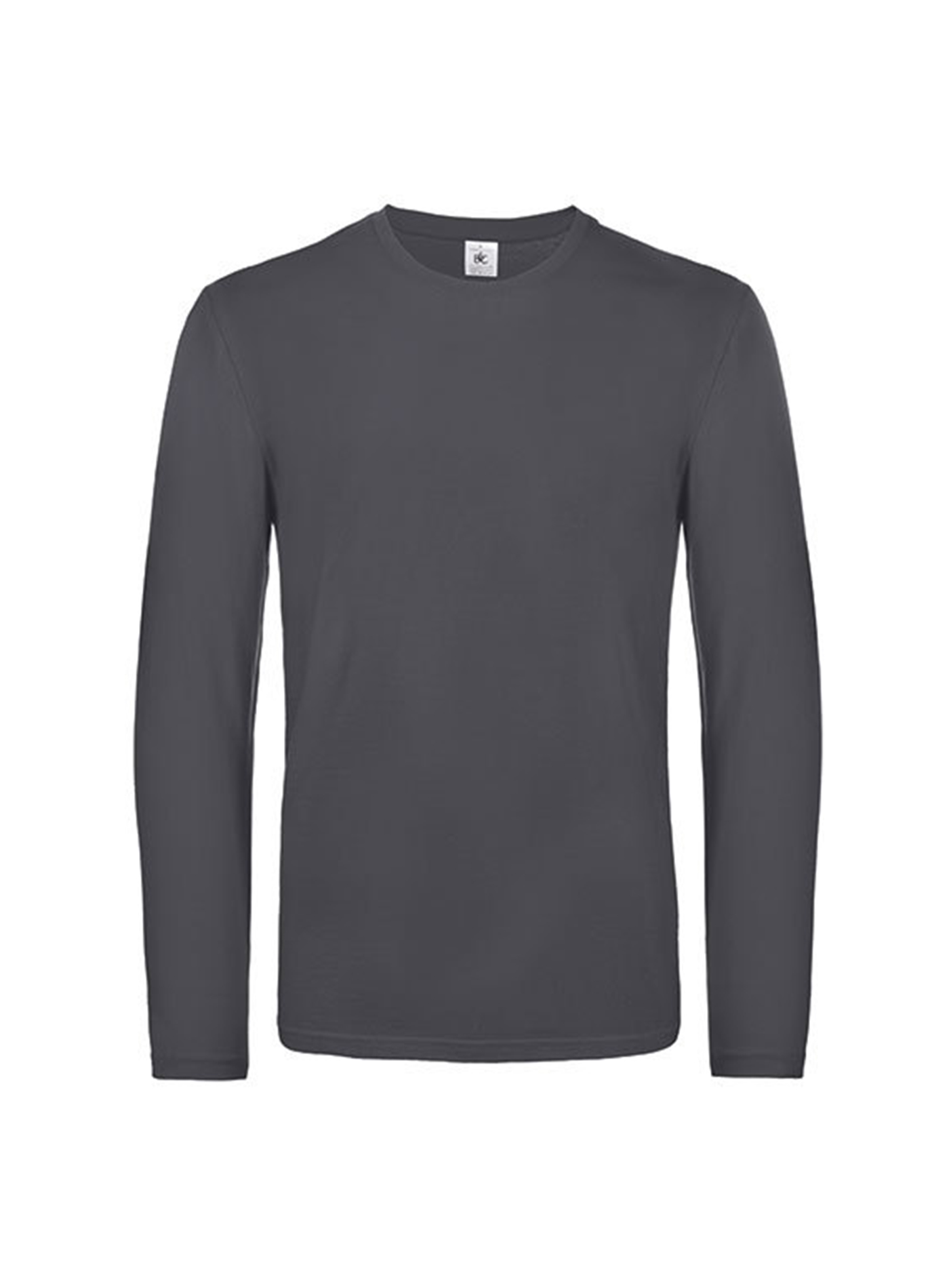 Pánské tričko s dlouhým rukávem B&C Collection - Sytě šedá XL