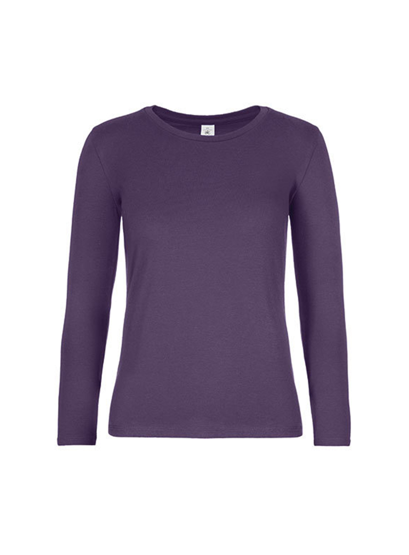 Dámské tričko s dlouhým rukávem B&C Collection - Tmavě fialová XXL