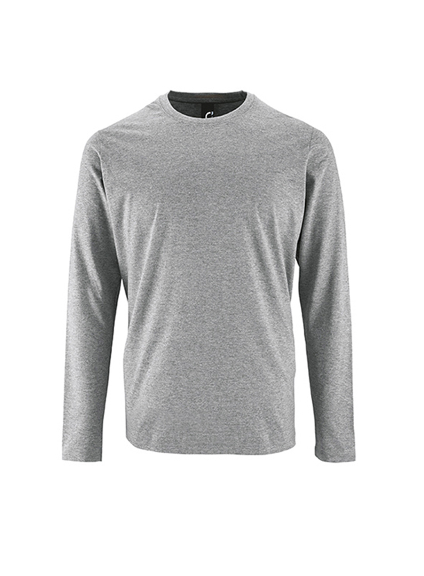 Pánské tričko s dlouhým rukávem SOL´S Imperial - Světle šedý melír XS