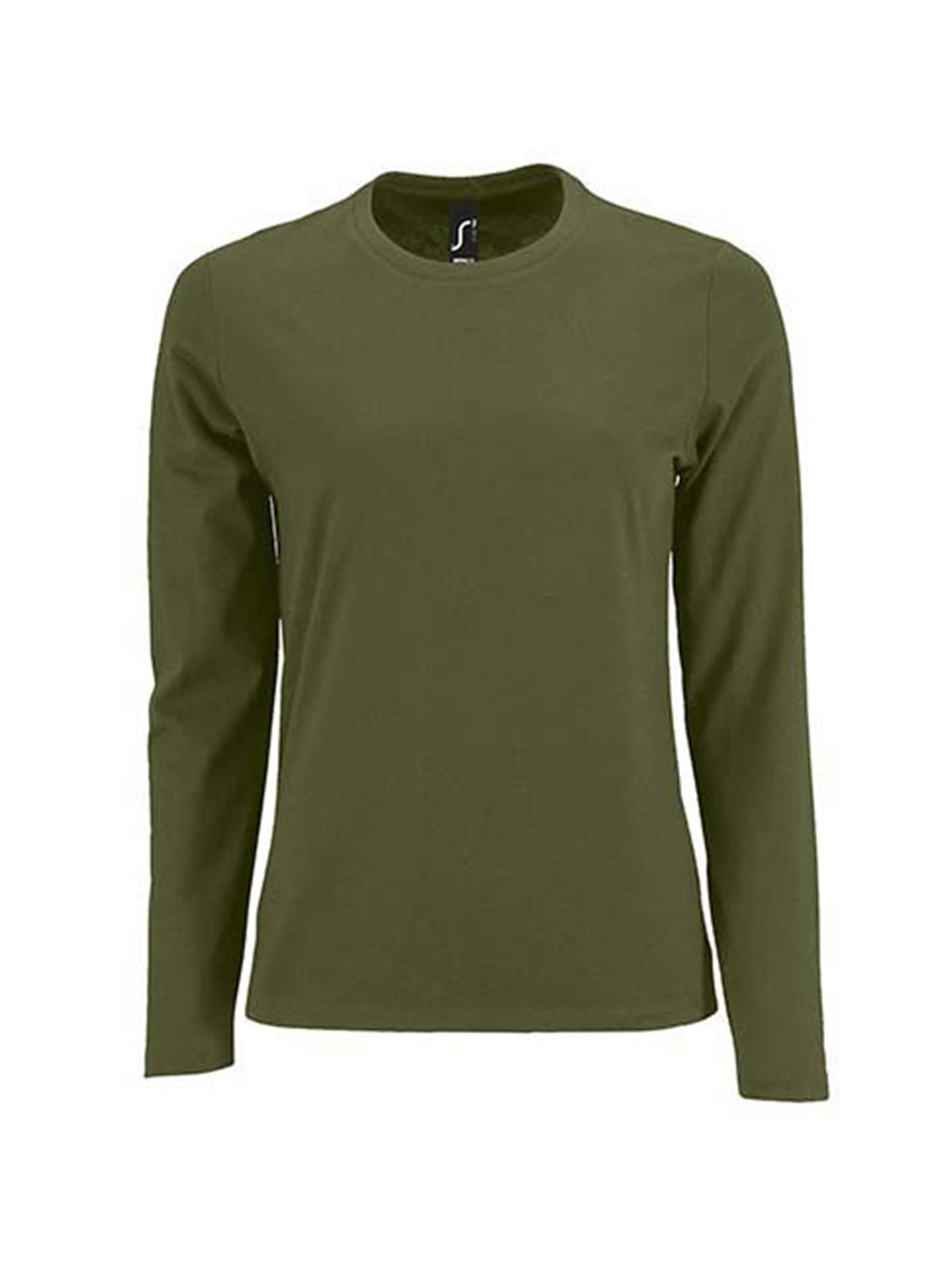Dámské tričko s dlouhým rukávem SOL´S Imperial - Olivově zelená M