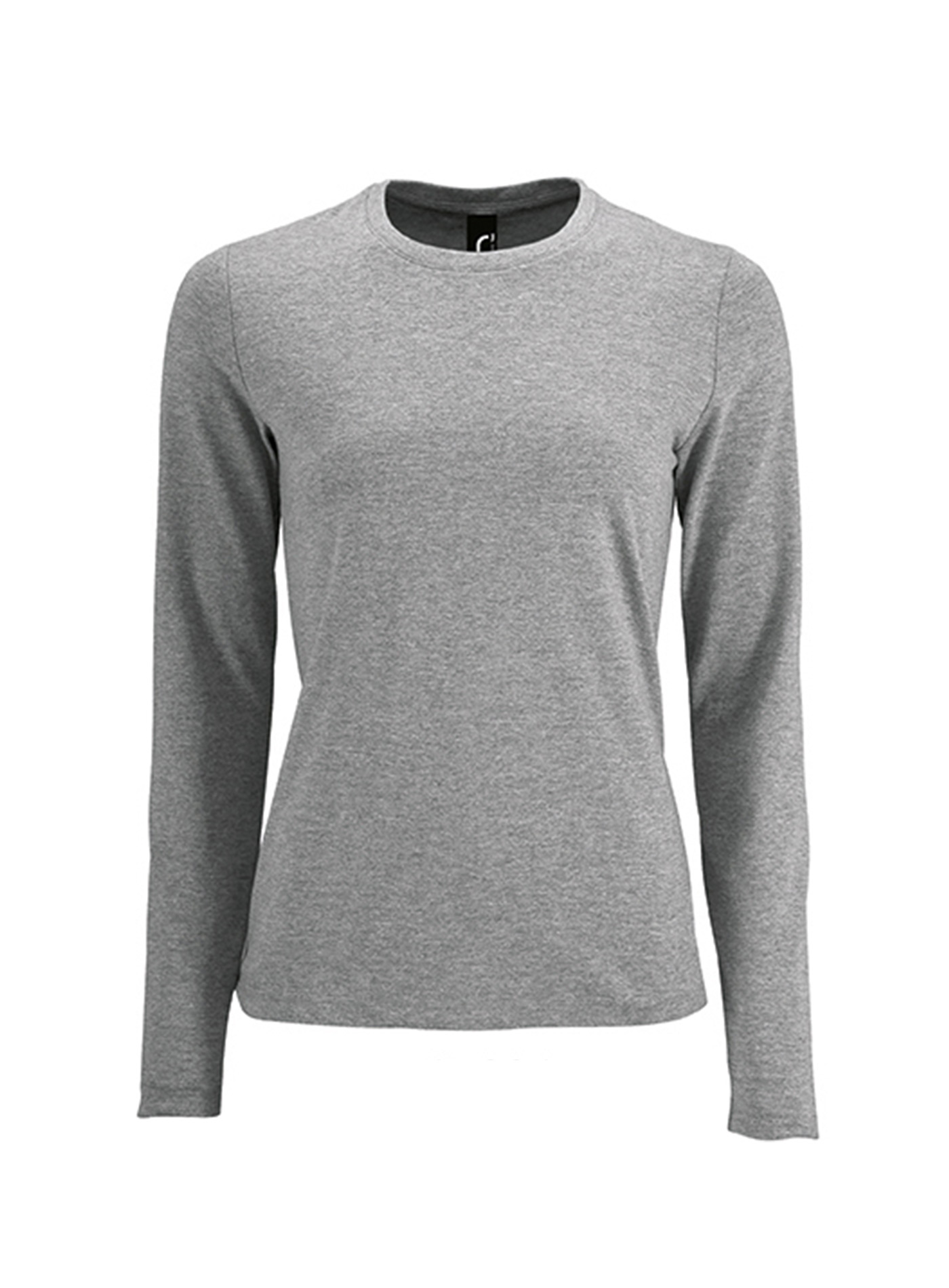 Dámské tričko s dlouhým rukávem SOL´S Imperial - Světle šedý melír XL