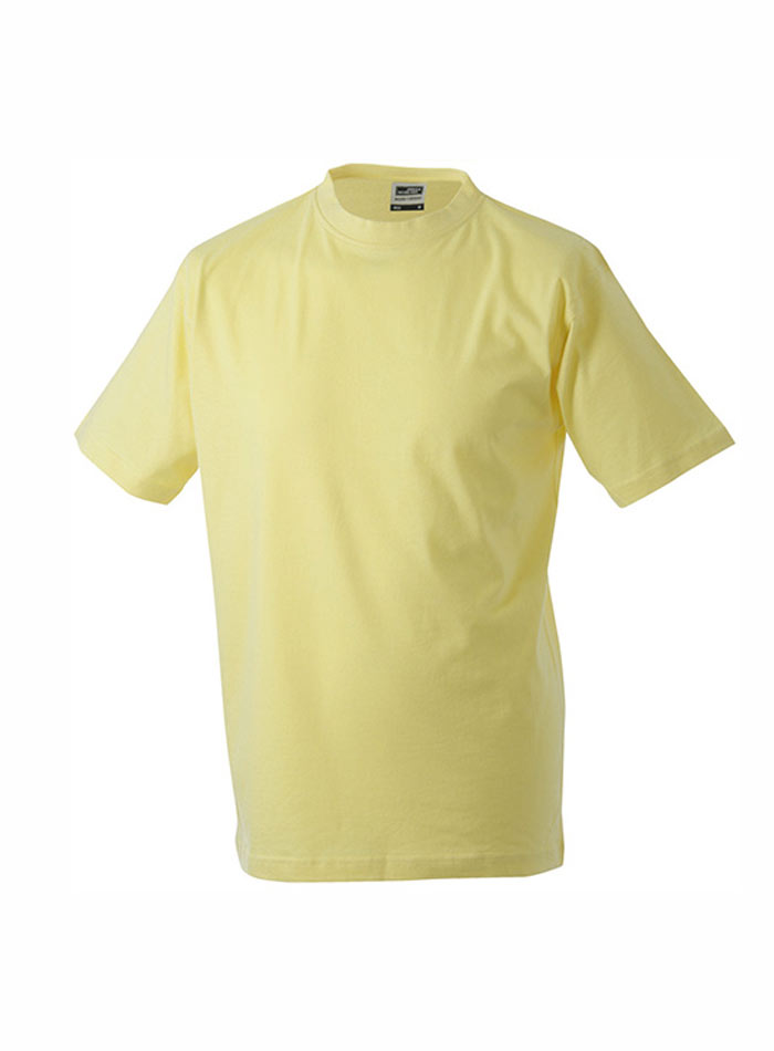Kvalitní tričko James & Nicholson - Světle žlutá XS
