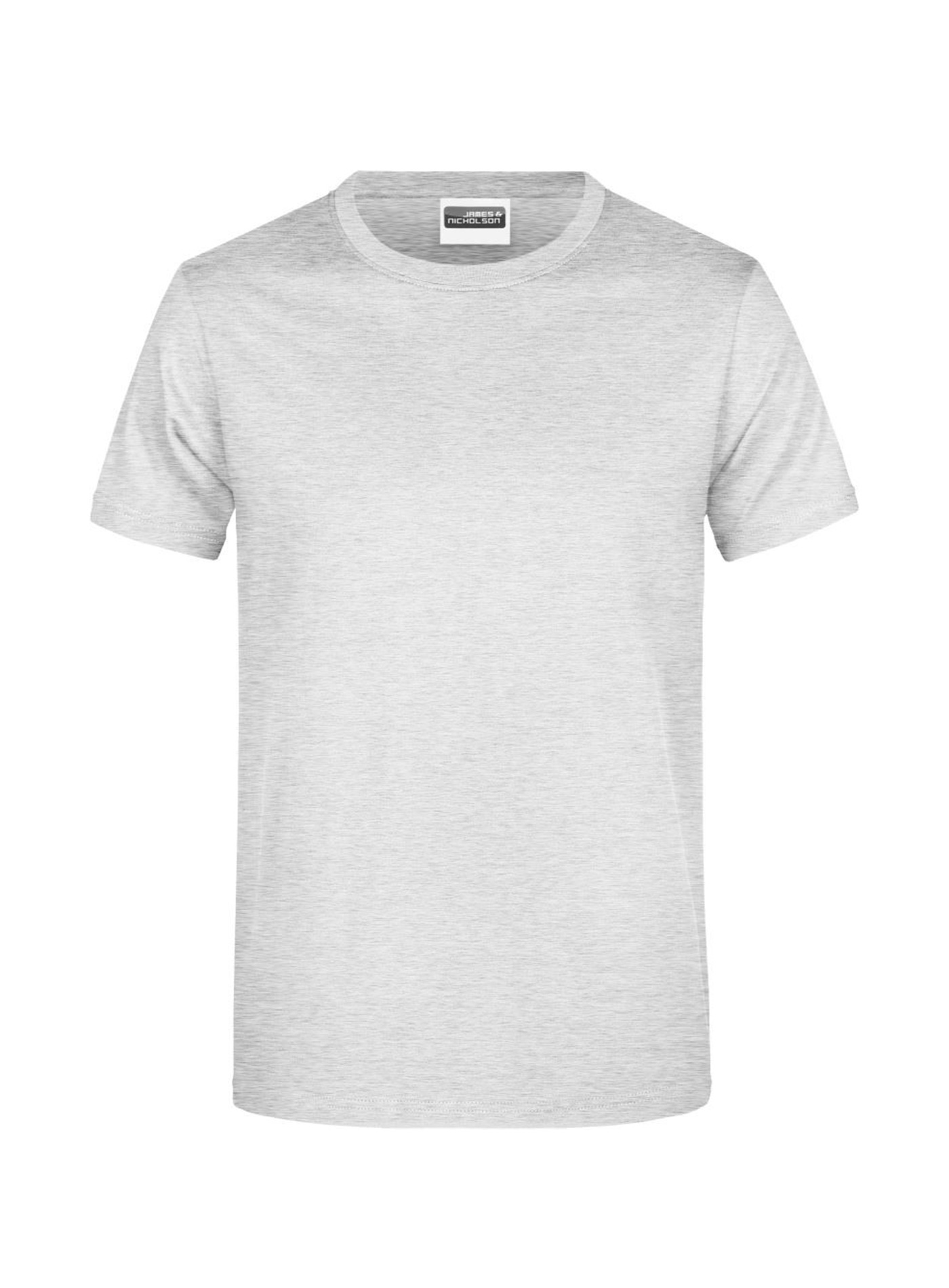 Pánské tričko James & Nicholson Heavy - Světle šedý melír XL