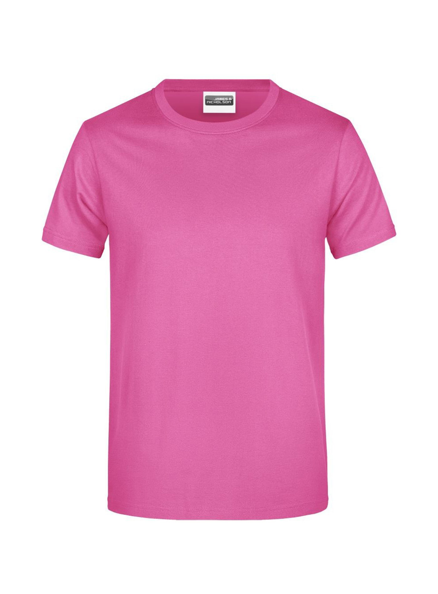 Pánské tričko James & Nicholson Heavy - Zářivě růžová XL