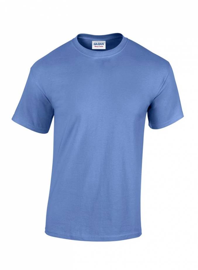 Pánské tričko Gildan Heavy Cotton - Safírově modrá žíhaná 5XL
