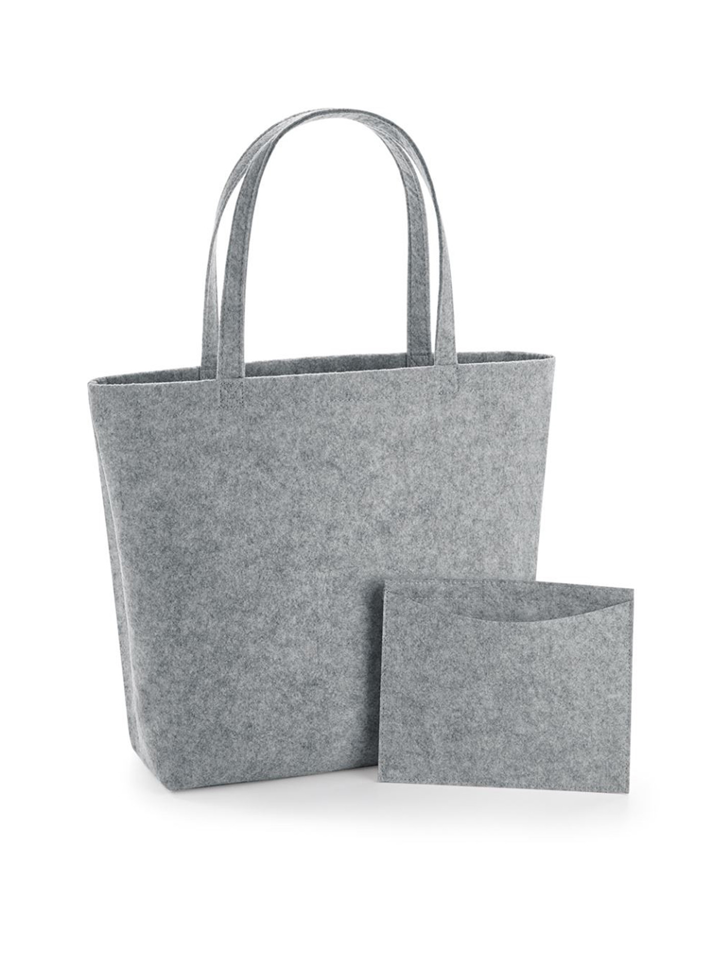 Plstěná taška Shopper BagBase - Šedý melír univerzal