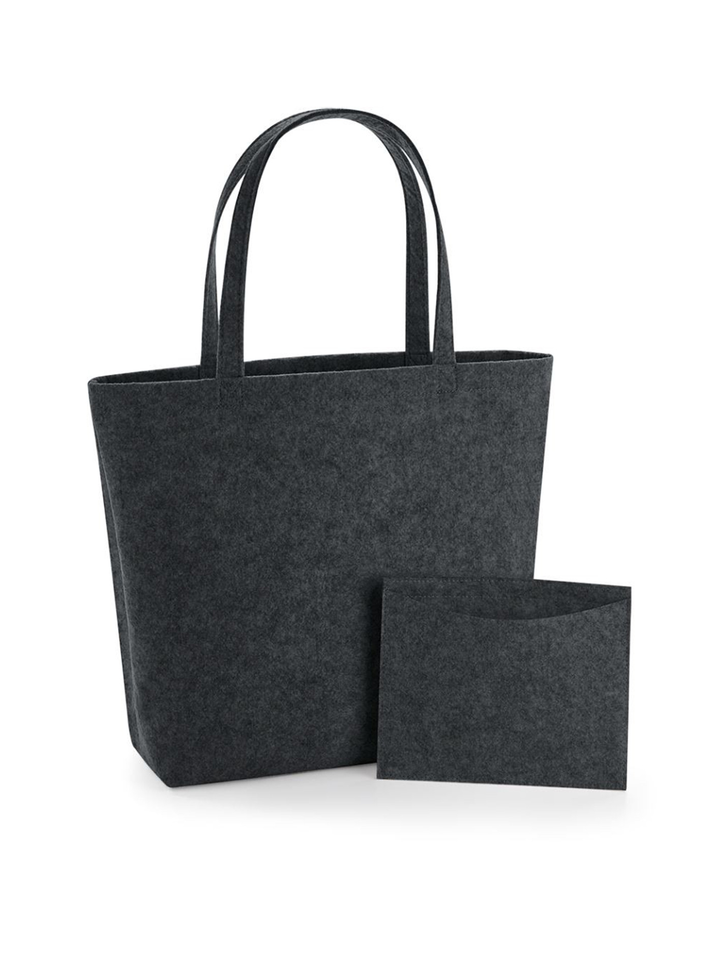 Plstěná taška Shopper BagBase - Tmavě šedý melír univerzal