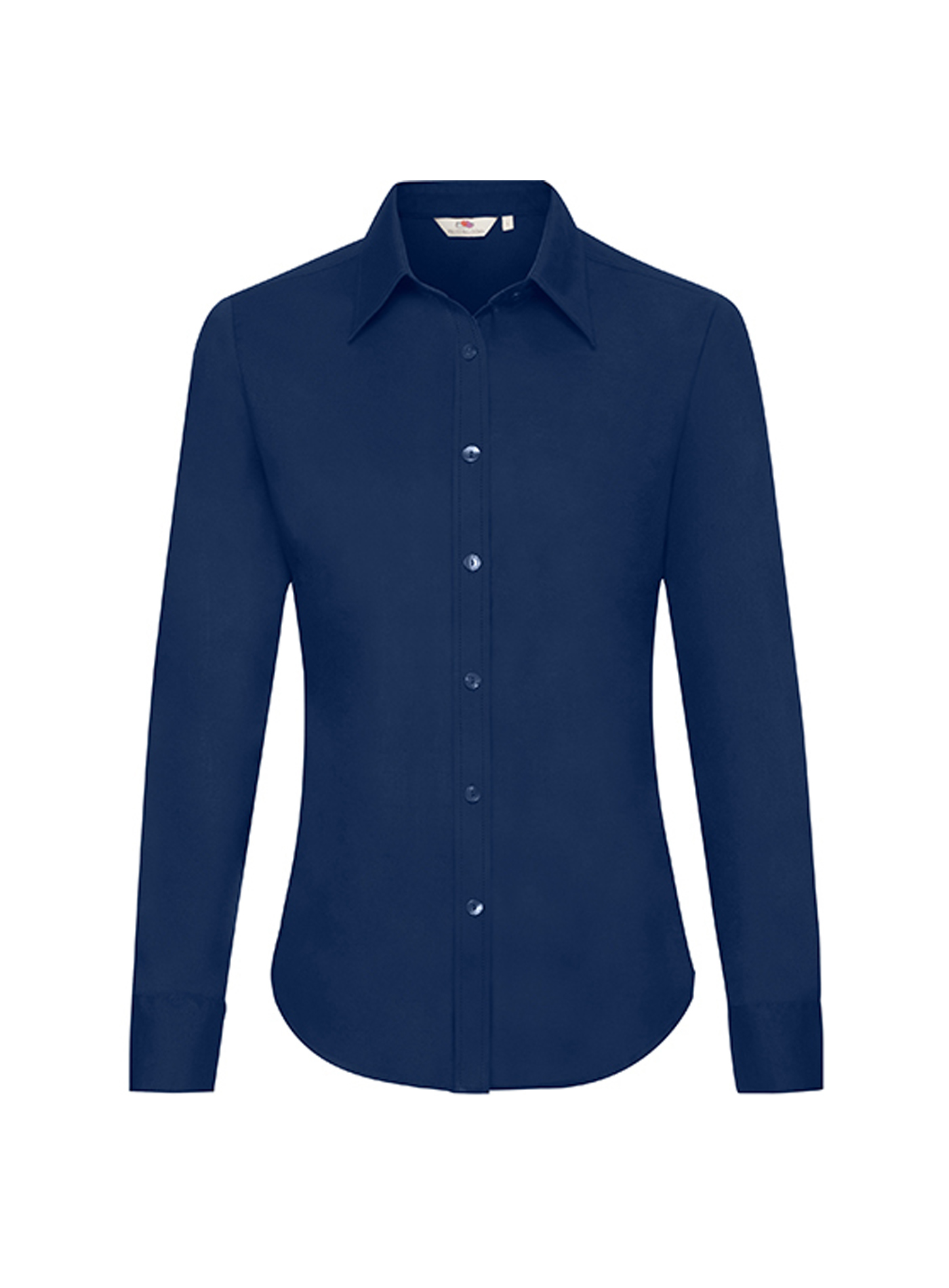 Dámská košile s dlouhým rukávem Fruit of the Loom Oxford - Námořnická modrá XS