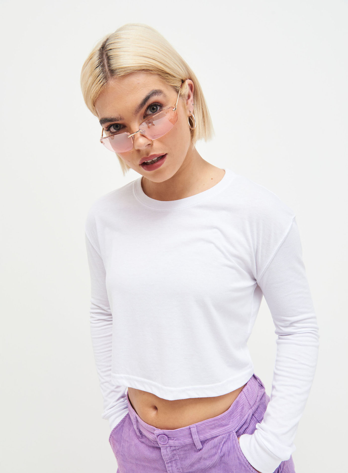 Dámske Crop tričko s dlhým rukávom