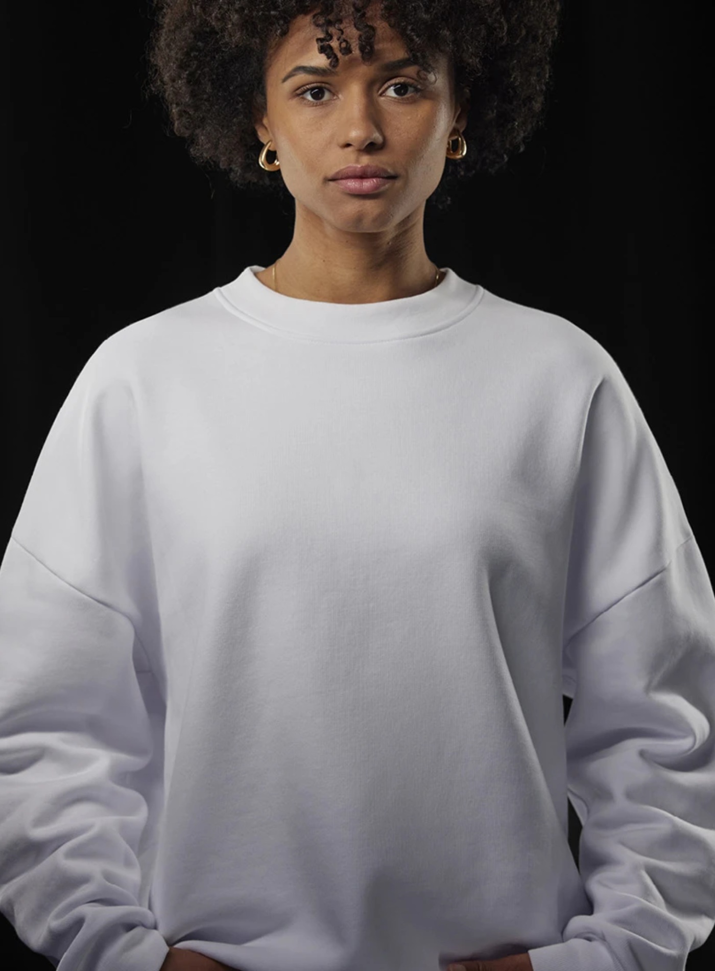 Unisex mikina oversized bez kapucne