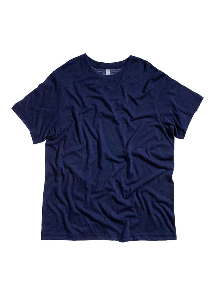 Nemačkavé žíhané tričko Bella+Canvas - Námořnická modrá žíhaná L