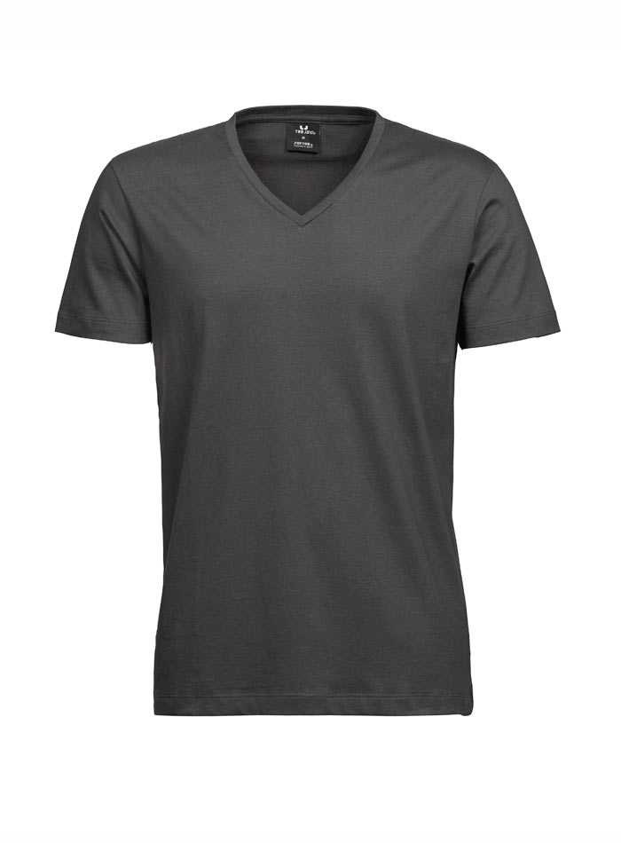 Prémiové tričko s výstřihem do V Tee Jays - Tmavě šedá XL