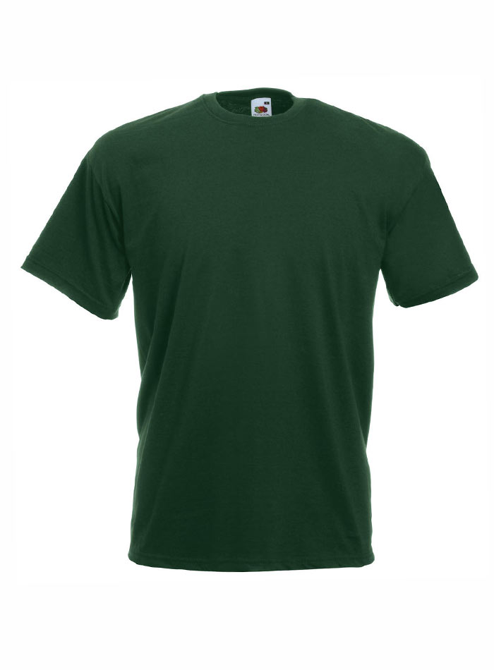 Pánské tričko Fruit of the Loom Valueweight - Lahvově zelená XL