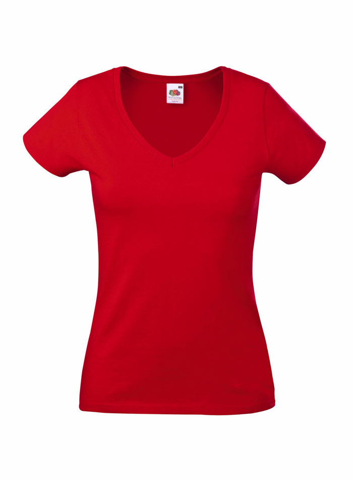 Dámské tričko Valueweight V-Neck - Červená L