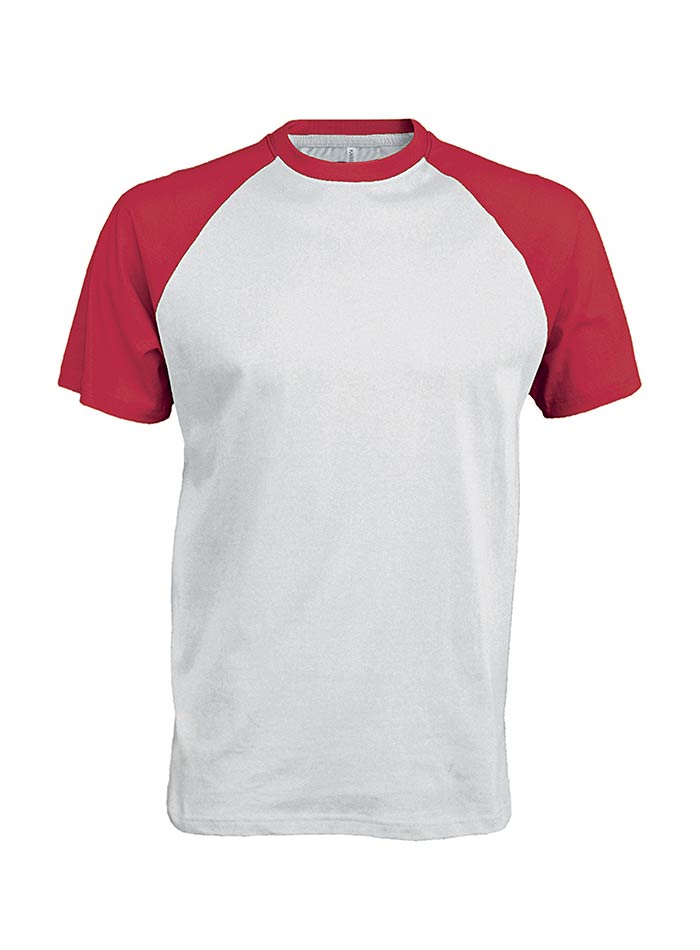 Tričko Baseball - Bílá/červená L