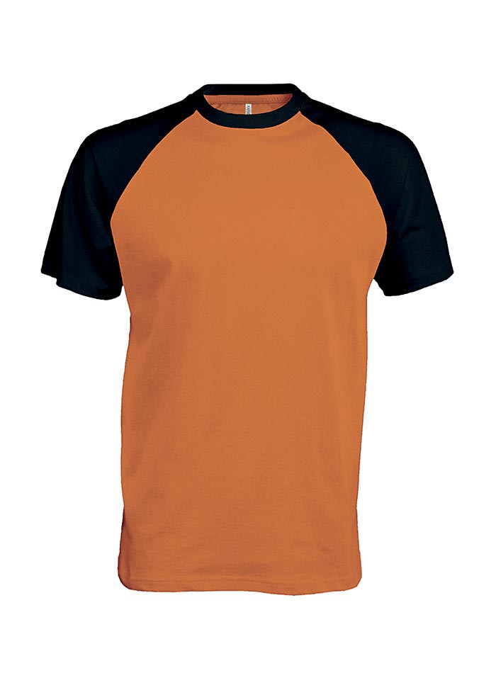 Tričko Baseball - Oranžová a černá L