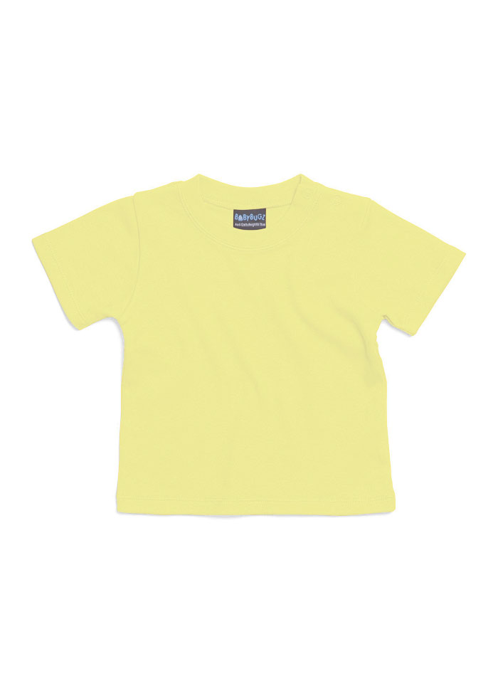Dětské bavlněné tričko Babybugz - Světle žlutá 6-12m