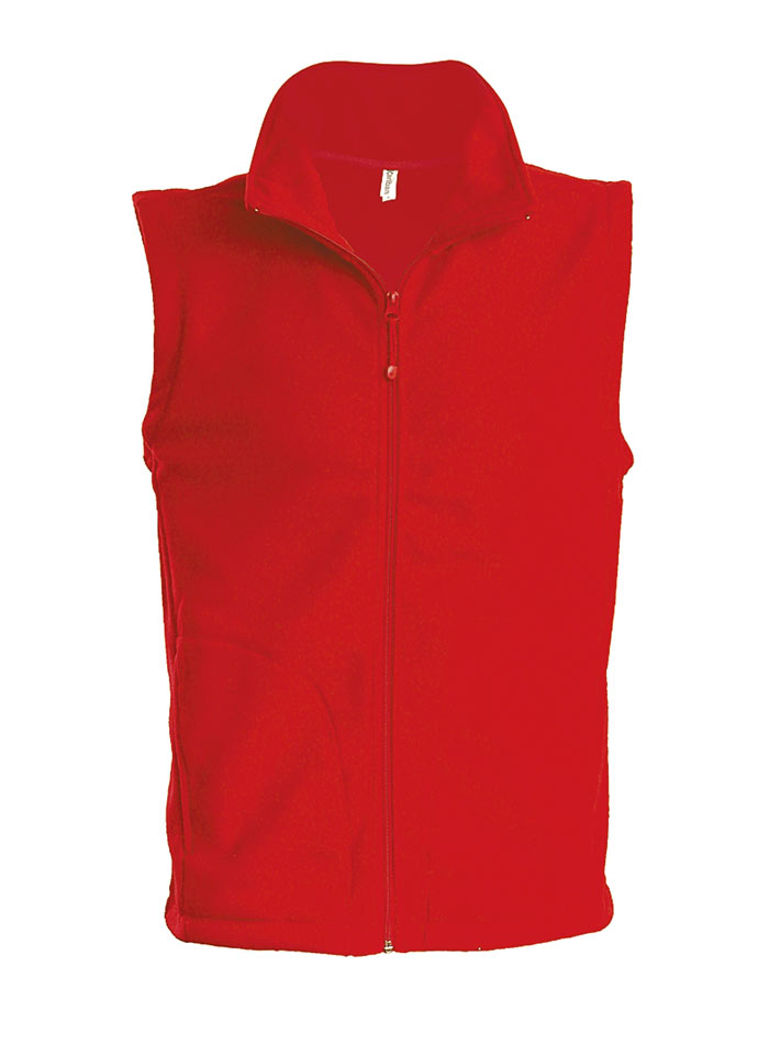 Fleecová vesta Luca - Červená 4XL