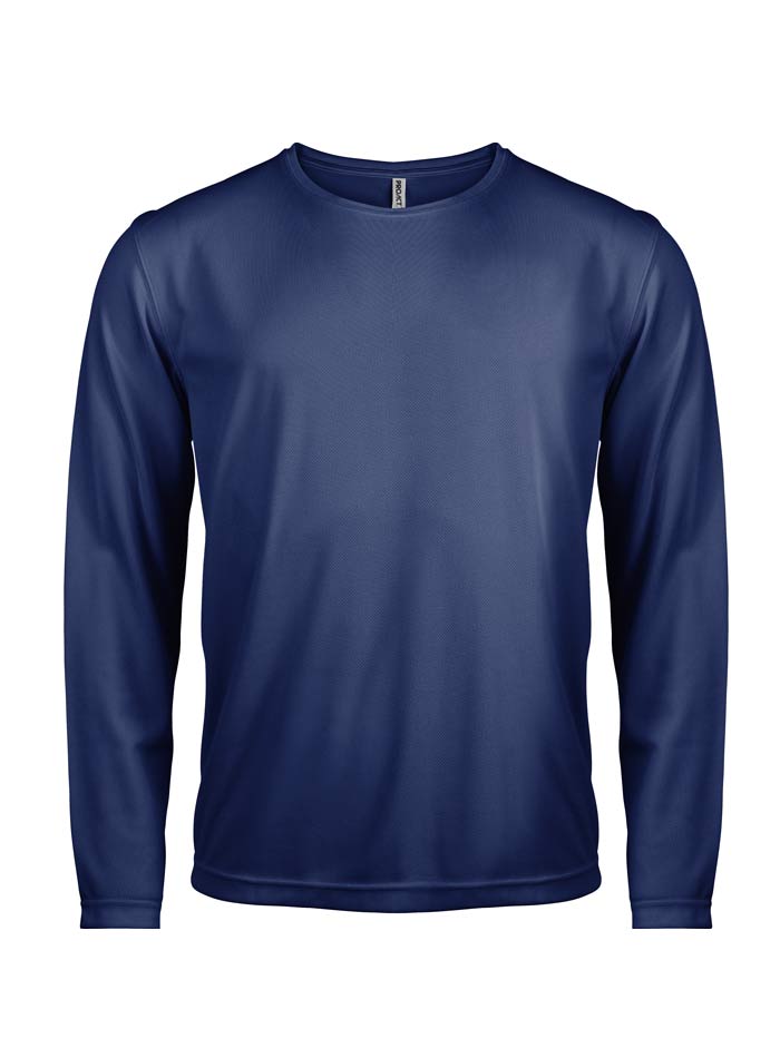 Sportovní tričko s dlouhým rukávem - Námořní modrá L