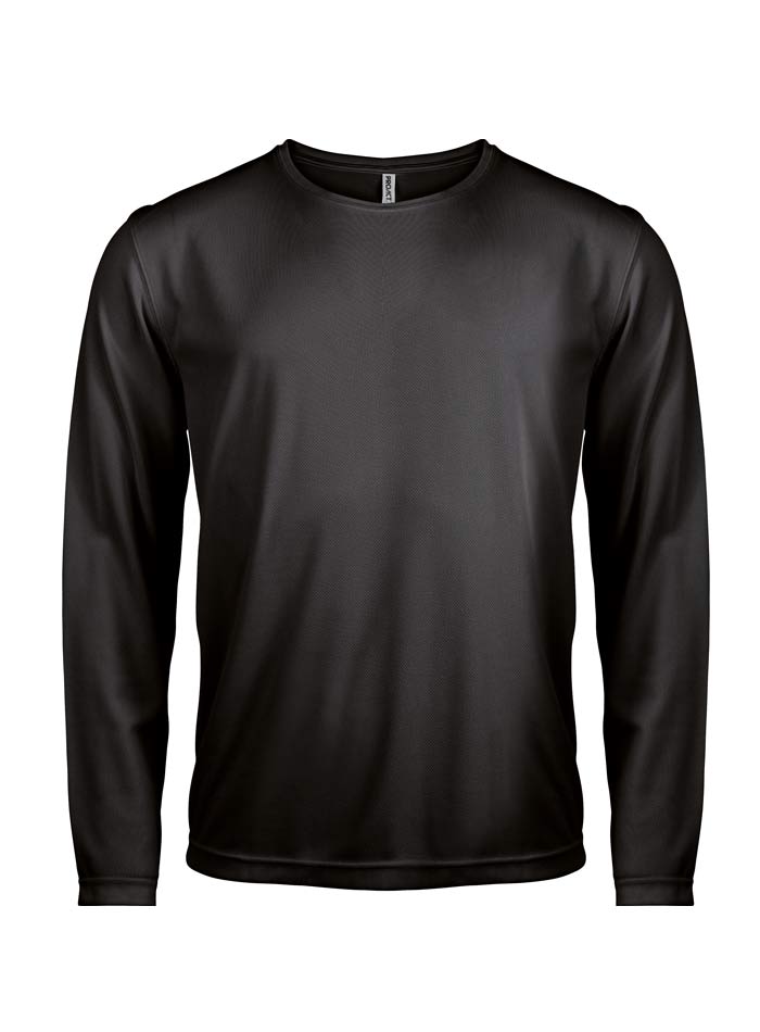 Sportovní tričko s dlouhým rukávem - černá XXL