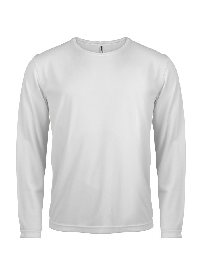 Sportovní tričko s dlouhým rukávem - Bílá S