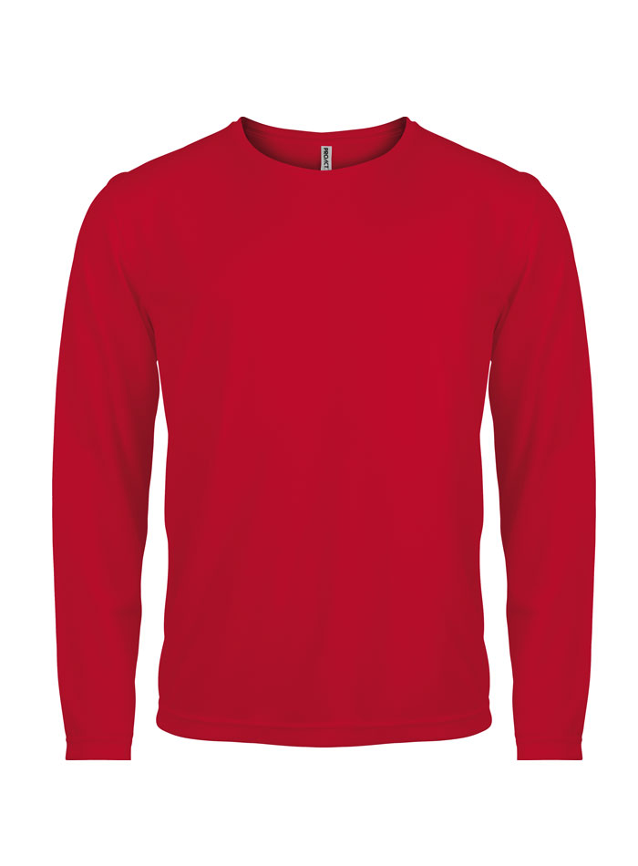 Sportovní tričko s dlouhým rukávem - Červená L